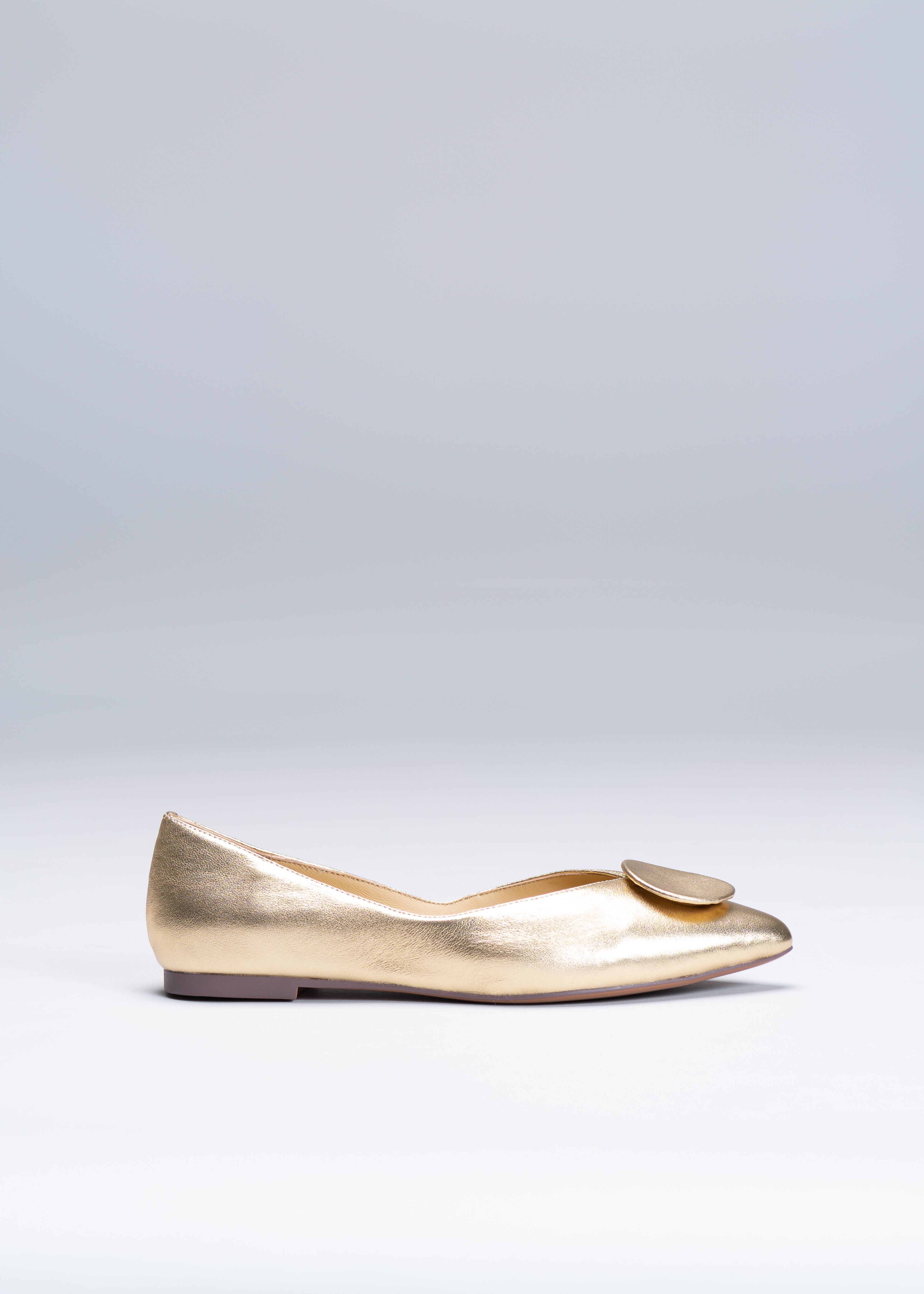 PALMA - BALLERINA ORO IN PELLE DI VITELLO LAMINATO