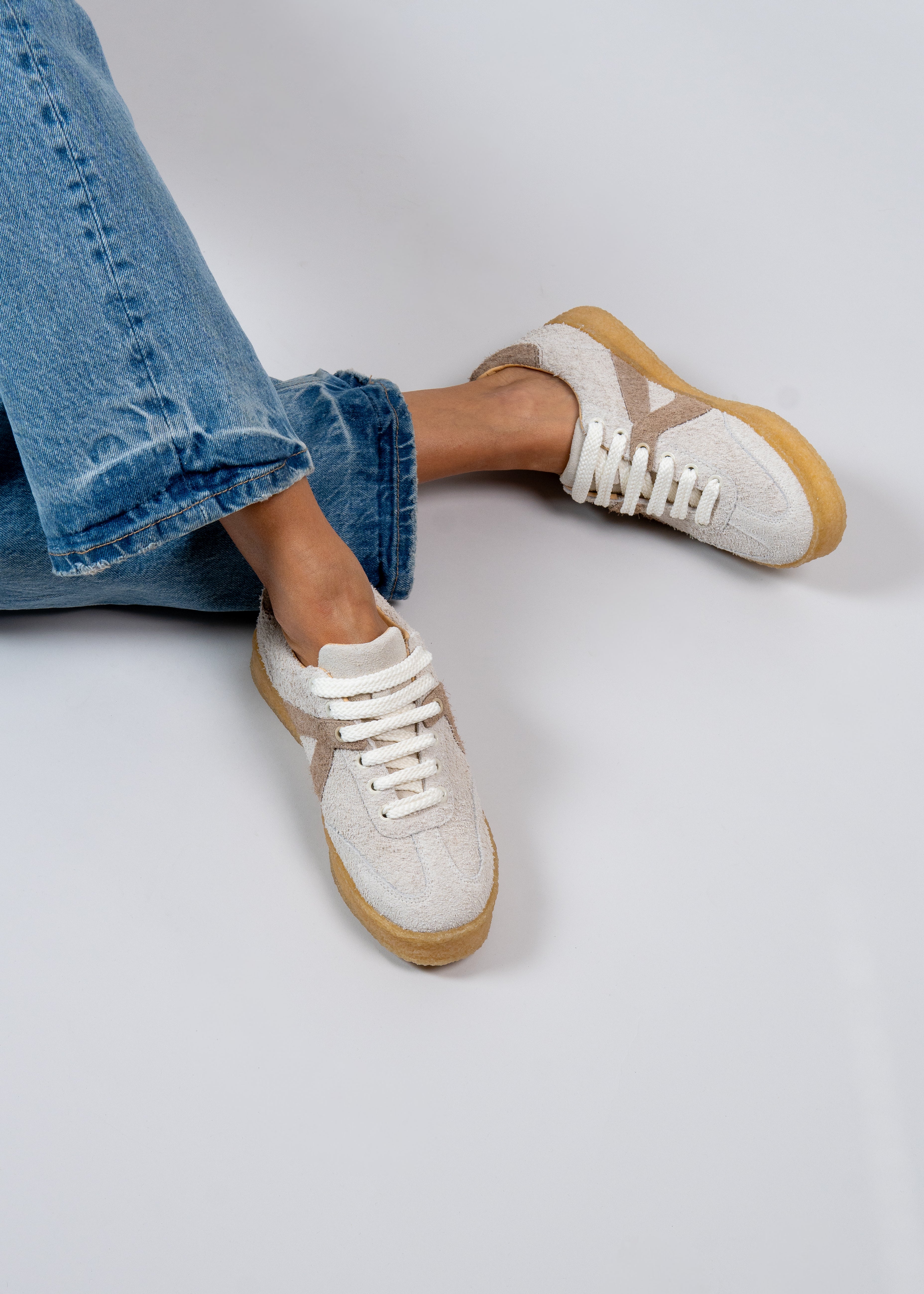 PERSIS - BUTTER WASHED SUEDE SNEAKER