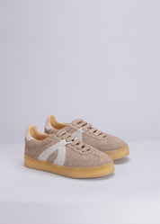 PERSIS - SNEAKER TAUPE IN CAMOSCIO LAVATO