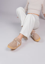 PERSIS - TAUPE WASHED SUEDE SNEAKER