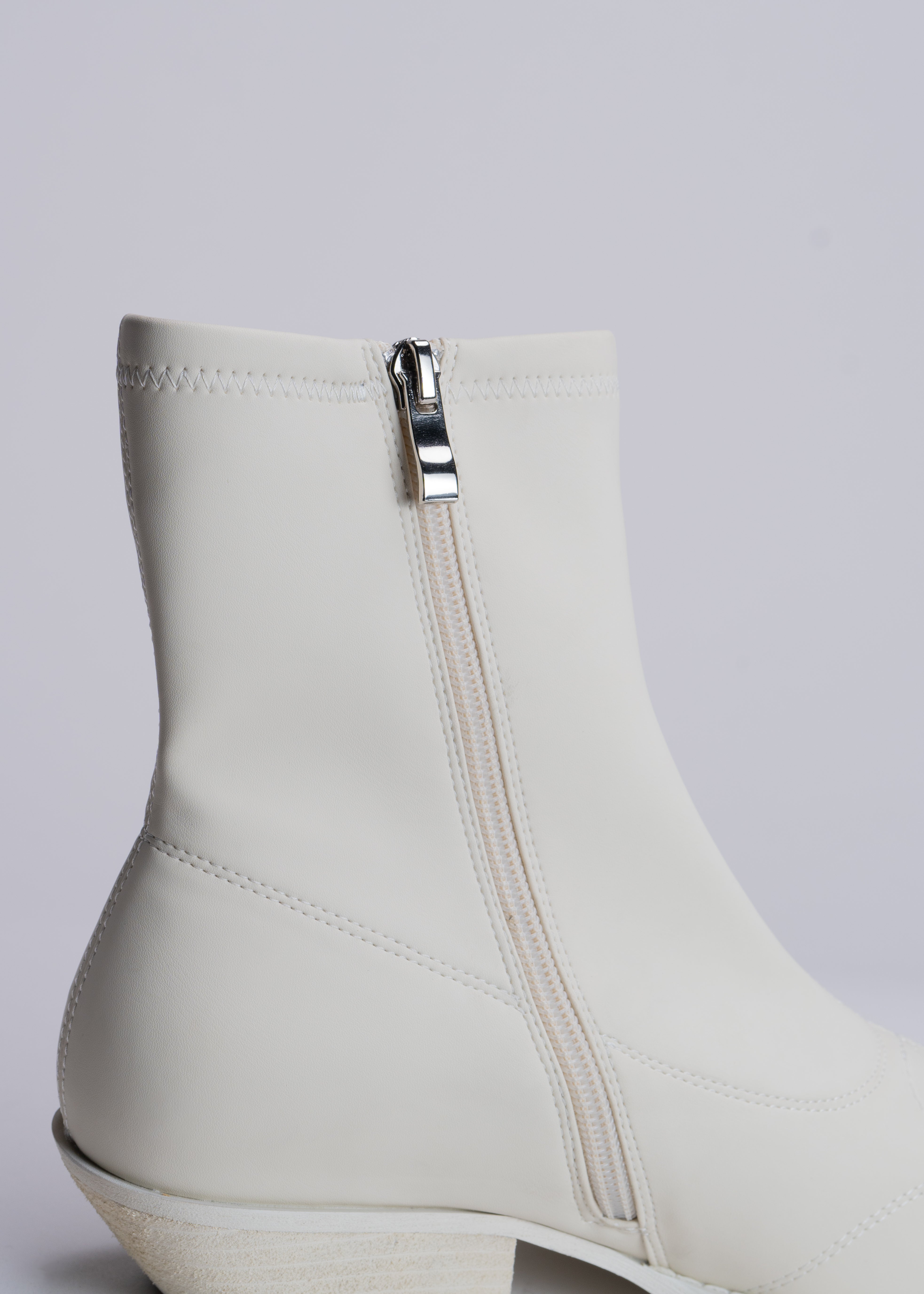 PAMELA - BUTTER RUBBERIZED NEOPRENE STRETCH ANKLE BOOT