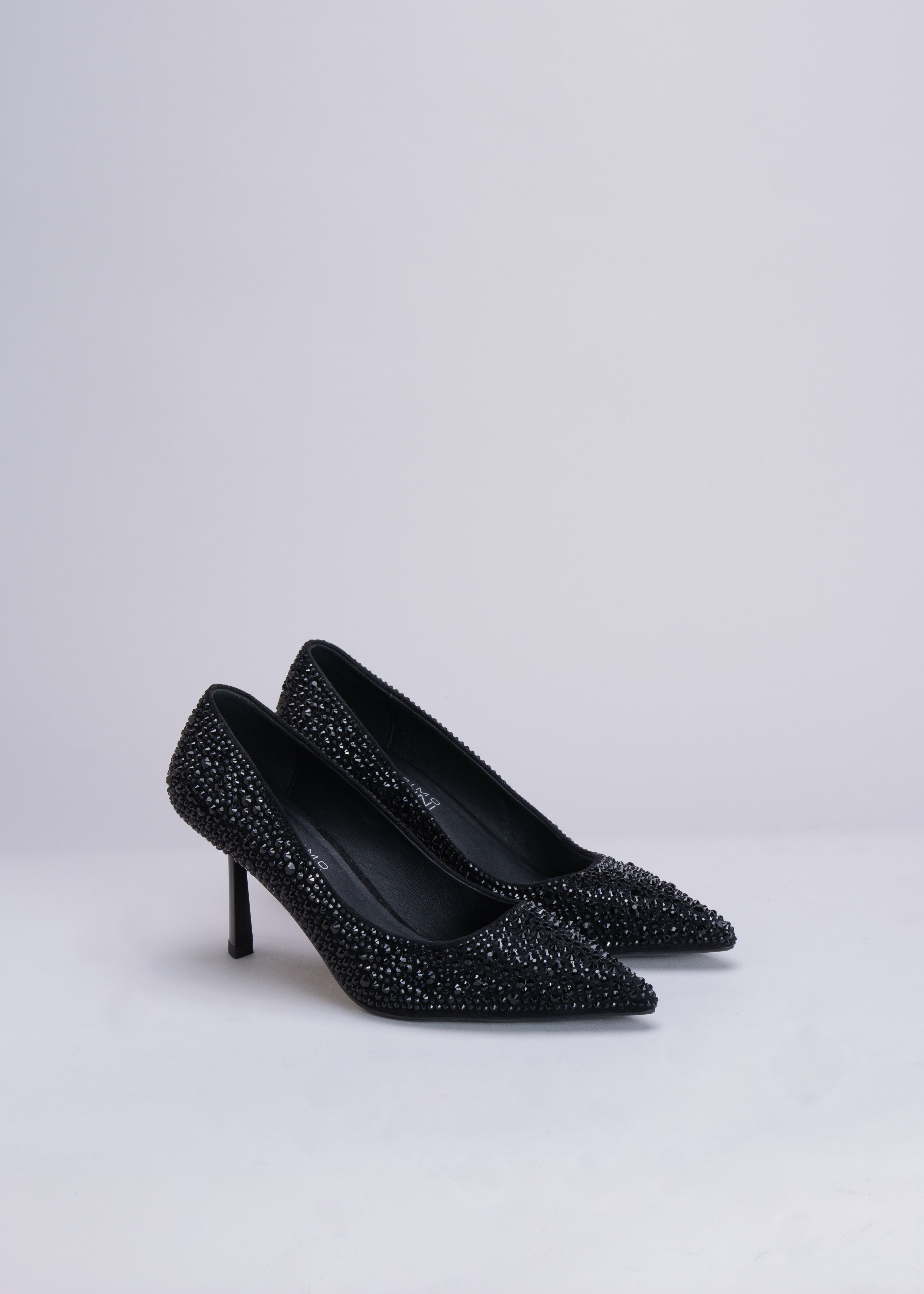 PAOLINA - BLACK PUMPS WITH CRYSTALS