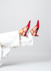 PETRA - RUBY SILK SATIN PUMP