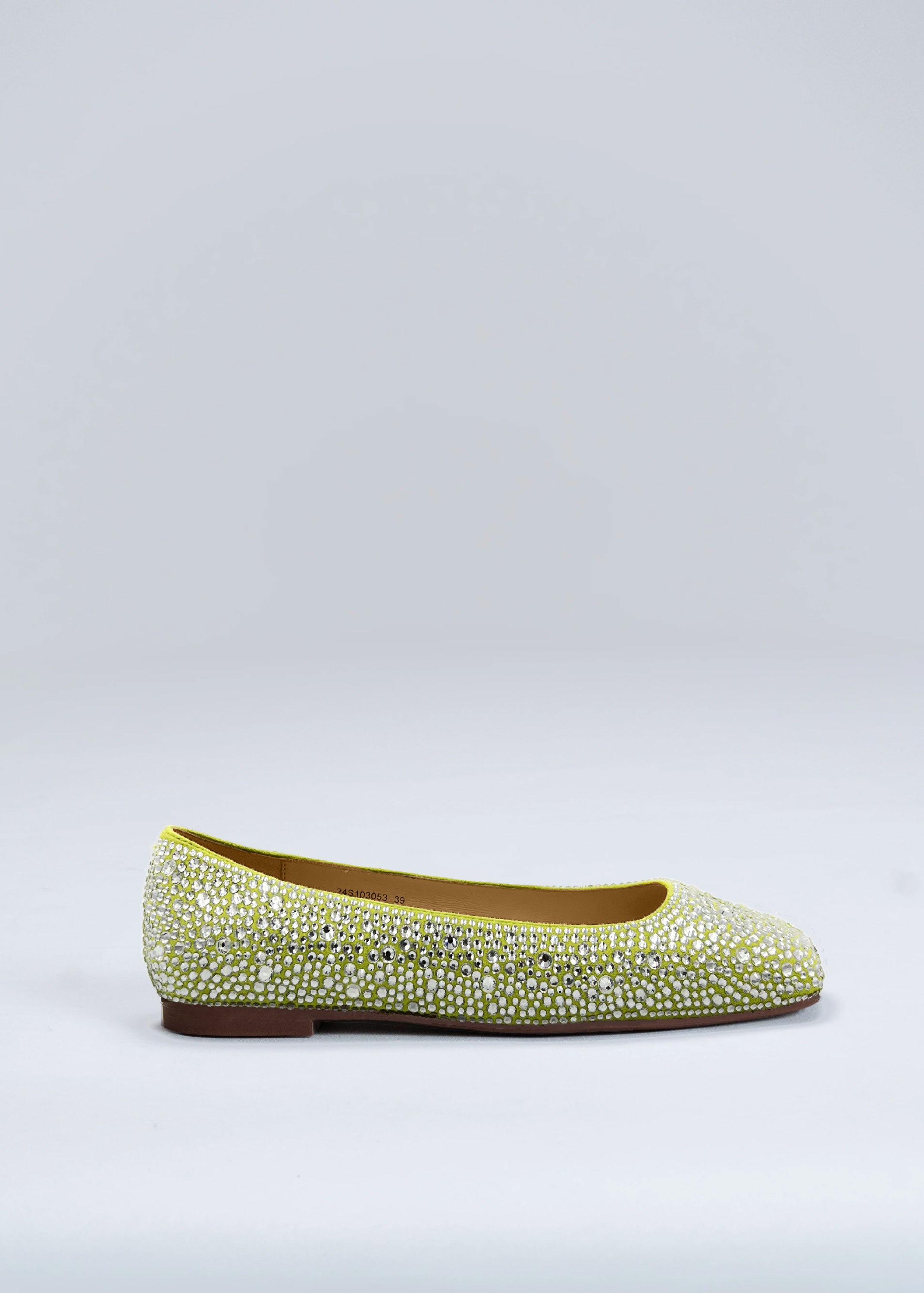 PANAMA - BALLERINA LIME CON CRISTALLI 