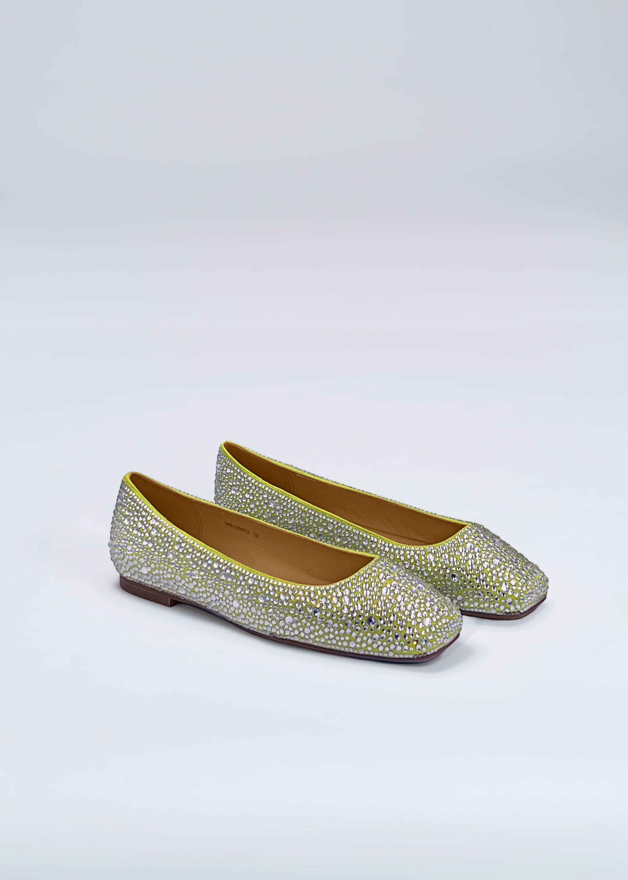 PANAMA - BALLERINA LIME CON CRISTALLI 