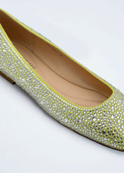 PANAMA - BALLERINA LIME CON CRISTALLI 