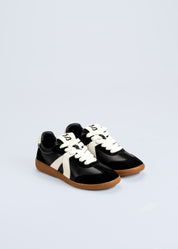 RAFFA - BLACK SNEAKER IN VELOUR