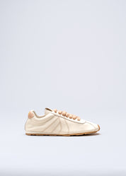 RIANNA - SNEAKER IN WHITE NAPPA WITH NUDE CONTRASTS