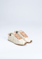 RIANNA - SNEAKER IN WHITE NAPPA WITH NUDE CONTRASTS