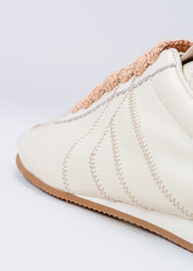 RIANNA - SNEAKER IN WHITE NAPPA WITH NUDE CONTRASTS